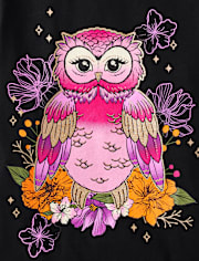 Girls Owl Graphic Tee