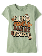 Girls Kind People Graphic Tee