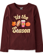 Girls 'Tis The Season Graphic Tee