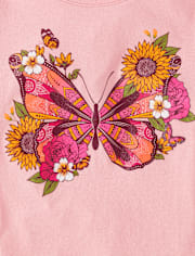 Girls Butterfly Graphic Tee