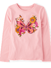 Girls Butterfly Graphic Tee