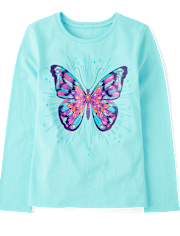 Girls Butterfly Graphic Tee