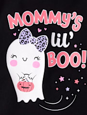 Baby And Toddler Girls Glow Mommy's Boo Graphic Tee