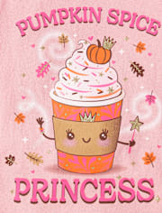 Baby And Niños pequeños Niña Pumpkin Spice Princess Camisetas estampadas