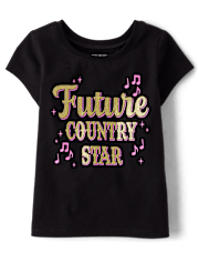 Baby And Toddler Girls Country Star Graphic Tee