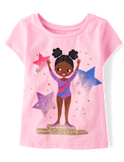 Baby And Toddler Girls Gymnast Graphic Tee