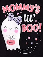 Baby And Toddler Girls Glow Mommy's Boo Graphic Tee