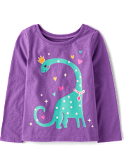 Baby And Toddler Girls Dino Graphic Tee