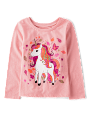 Baby And Toddler Girls Unicorn Graphic Tee