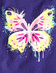 Baby And Toddler Girls Butterfly Graphic Tee