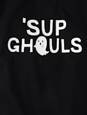Baby And Niños pequeños Boys Glow 'Sup Ghouls Camisetas estampadas