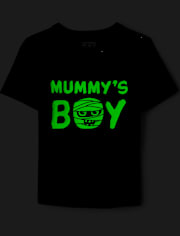 Baby And Toddler Boys Glow Mummy's Boy Graphic Tee