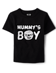 Baby And Toddler Boys Glow Mummy's Boy Graphic Tee