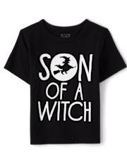 Baby And Toddler Boys Glow Son Of A Witch Graphic Tee