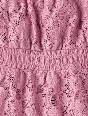 Girls Lace Smocked Dress