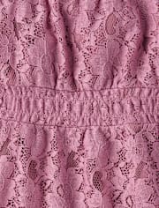 Girls Lace Smocked Dress
