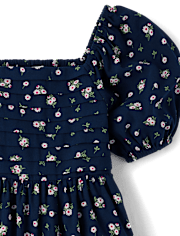 Peignoirs à volants plissés à fleurs pour fille