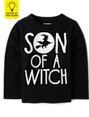 Baby And Toddler Boys Glow Son Of A Witch Graphic Tee