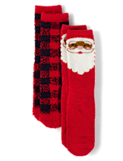 Unisex Adult Matching Family Santa Cozy Socks 2-Pack