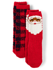 Kids Matching Family Santa Cozy Socks 2-Pack