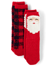 Kids Matching Family Santa Cozy Socks 2-Pack