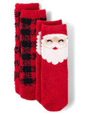 Bébé Et tout-petit Famille assorti Santa Cozy Chaussettes 2-Pack