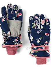 Girls Print Ski Gloves