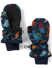 Toddler Boys Dino Ski Mittens