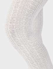Girls Cable Knit Tights 2-Pack