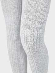 Girls Cable Knit Tights 2-Pack