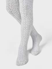 Girls Cable Knit Tights 2-Pack