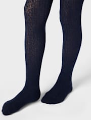 Girls Cable Knit Tights 2-Pack