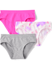 Girls Tie Dye Seamless Hipster Underwear 3-Pack