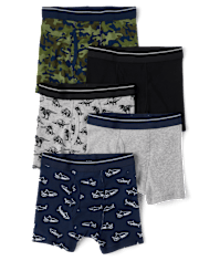 Boys Dino Boxer Brief Underwear 5-Pack