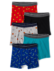 Boys Sport Boxer Brief Underwear 5-Pack