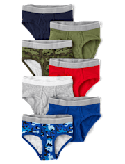 Boys Camo Brief Underwear 7-Pack