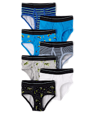 Boys Dino Brief Underwear 7-Pack