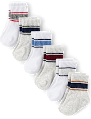 Baby Boys Striped Midi Socks 6-Pack