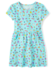 Vestido diario para niñas Doodle