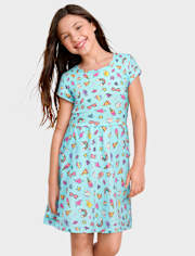 Vestido diario para niñas Doodle