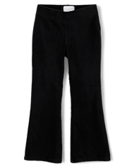 Girls Stretch Faux Corduroy Flare Pants