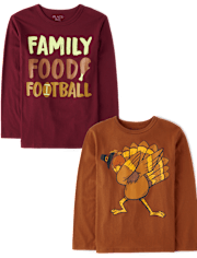 Boys Thanksgiving Graphic Tee 2-Pack