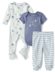 Conjunto de 3 piezas Moon Take Me Home para bebé niño