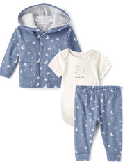 Baby Boys Moon 3-Piece Outfit Set