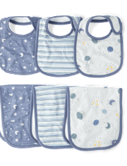 Baby Boys Moon Bib And Burp Cloth 6-Piece Set