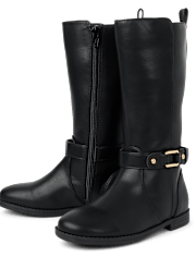 Girls Buckle Tall Boots