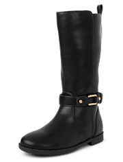 Girls Buckle Tall Boots