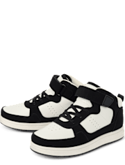 Tenis de caña media con bloques de color para niños