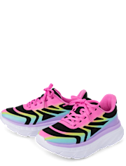 Girls Rainbow Running Sneakers