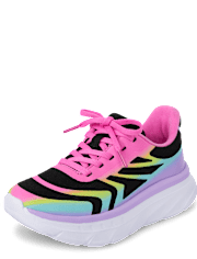 Girls Rainbow Running Sneakers